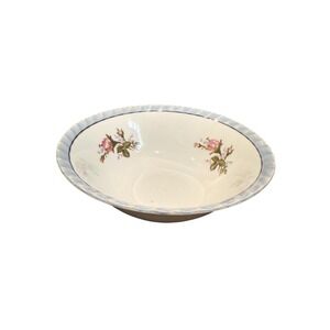 Vintage  Yamatsu Lustreware‎ Japan 7" Porcelain Floral Rose Bowl Scalloped